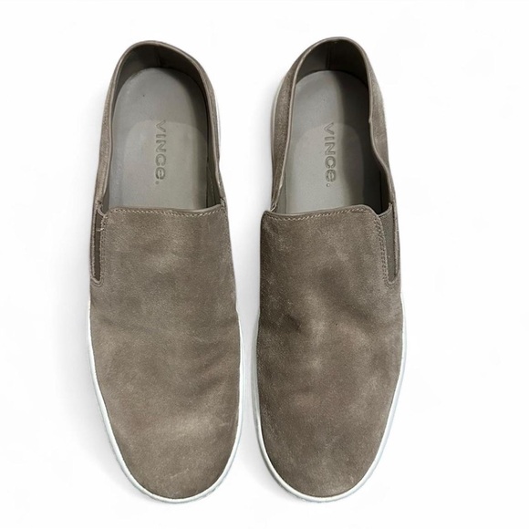 Vince Shoes - Vince Taupe Slip-On Sneakers 6.5